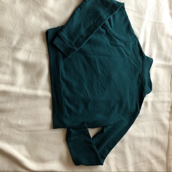 Emerald Green Full Tilt Cotton Cropped Sweater - Picture 10 of 13